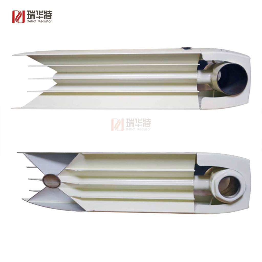 75*75*600銅鋁復(fù)合暖氣片切面